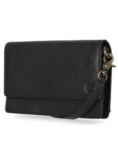 Женская кожаная сумка через плечо RFID-кошелек Timberland, черный