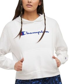 Женская футболка с длинными рукавами и худи с логотипом Champion, белый