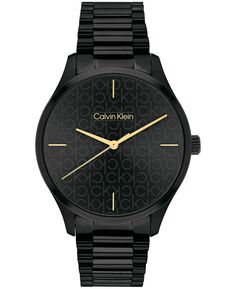 Женские черные часы-браслет из нержавеющей стали 35 мм Calvin Klein, черный