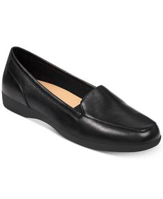Женские повседневные туфли без шнуровки Devitt с квадратным носком на плоской подошве Easy Spirit, черный