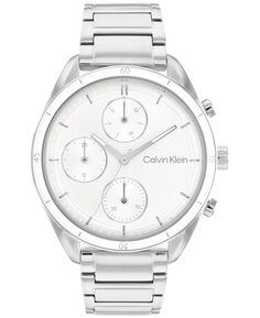 Женские серебристые часы-браслет из нержавеющей стали 38 мм Calvin Klein
