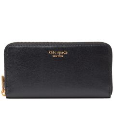 Кошелек Morgan из сафьяновой кожи на молнии kate spade new york, черный