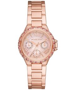 Женские многофункциональные часы Mini-Camille с браслетом из нержавеющей стали цвета розового золота, 33 мм Michael Kors, золотой