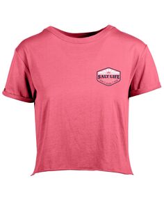 Женская хлопковая укороченная футболка с короткими рукавами On The Horizon Salt Life