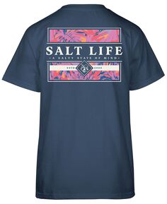 Женская хлопковая футболка с рисунком Loungin Hibiscus Salt Life