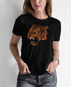 Женская футболка с надписью Word Art Beast Mode LA Pop Art, черный