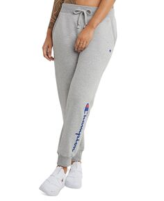 Женские спортивные штаны из флиса для бега с логотипом на шнурке Champion
