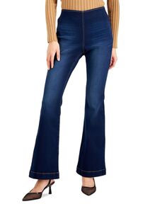 Миниатюрные расклешенные джинсы без застежки I.N.C. International Concepts