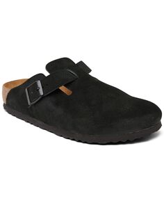 Женские замшевые кожаные сабо Boston с мягкой стелькой от Finish Line Birkenstock, черный