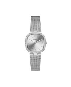 Женские серебристые часы с сетчатым браслетом из нержавеющей стали, 32 мм GUESS