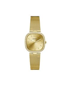 Женские золотистые часы-браслет из нержавеющей стали с сеткой, 32 мм GUESS, золотой
