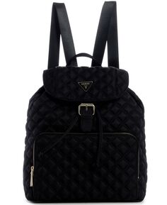Большой стеганый рюкзак Jaxi Эксклюзивно для Macy&apos;s GUESS, черный