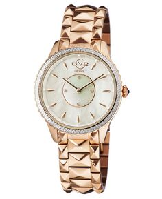 Женские часы Siena со швейцарским кварцевым ионным покрытием и розовым браслетом из нержавеющей стали, 38 мм Gevril