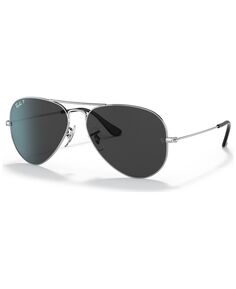 Поляризованные солнцезащитные очки унисекс, большие металлические авиаторы Ray-Ban