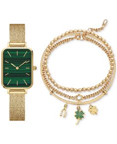 Женские часы-браслет из металлического сплава золотистого цвета, подарочный набор 23 мм Jessica Carlyle, золотой