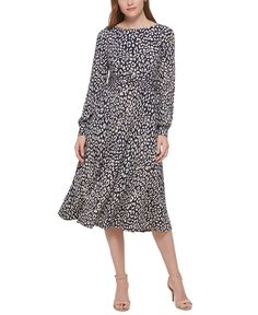 Женское платье миди со сборками и леопардовым принтом Jessica Howard