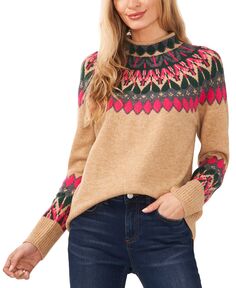 Женский свитер с длинным рукавом с жаккардовым узором CeCe