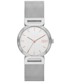 Женские часы Downtown D с тремя стрелками-браслетом из нержавеющей стали, 34 мм DKNY