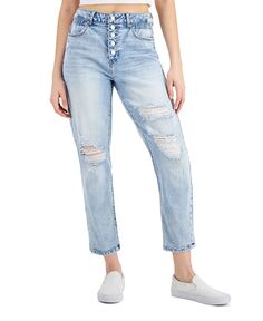 Потертые джинсы с пятью пуговицами для юниоров Vanilla Star