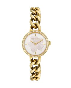 Женские часы Maiisie с золотистым браслетом из нержавеющей стали, 28 мм Ted Baker, золотой
