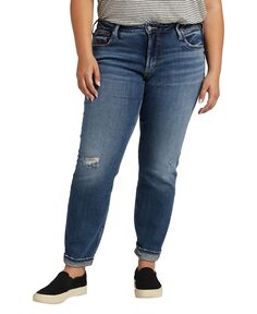 Джинсы-бойфренды больших размеров со средней посадкой и узкими штанинами Silver Jeans Co.