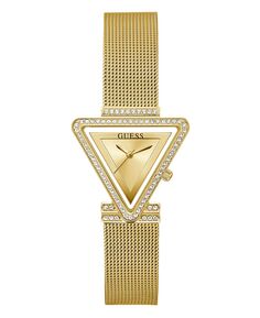 Женские часы из нержавеющей стали с золотистым блеском, сетчатый браслет, 34 мм GUESS, золотой