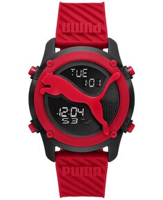Женские часы Big Cat Digital с красным полиуретановым ремешком, 44 мм Puma, красный