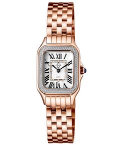 Женские часы Milan Swiss Quartz Rose из нержавеющей стали с браслетом 27,5 мм Gevril