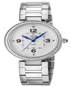 Женские часы Piemonte швейцарские кварцевые серебристые с браслетом из нержавеющей стали 36 мм Gevril