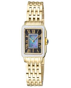 Женские часы Padova, швейцарские кварцевые золотистые часы-браслет из нержавеющей стали, 30 мм Gevril, золотой