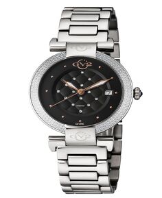 Женские часы Berletta швейцарские кварцевые серебристые с браслетом из нержавеющей стали 37 мм Gevril