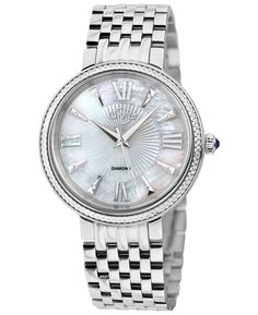 Женские часы Генуя швейцарские кварцевые серебристые с браслетом из нержавеющей стали 36 мм Gevril
