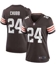 Женская игровая майка Nick Chubb Brown Cleveland Browns Nike, коричневый