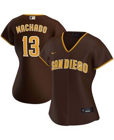 Женская майка игрока Manny Machado Brown San Diego Padres Road Replica Nike, коричневый
