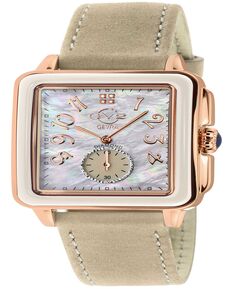 Женские часы Bari с эмалью, швейцарские кварцевые, итальянские, коричневые, с кожаным ремешком, 34 мм Gevril