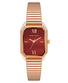 Женские часы-браслет из нержавеющей стали цвета розового золота, 24 мм Anne Klein, золотой