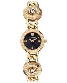 Женские часы Icon с позолоченным браслетом и ионным покрытием, 26 мм Versace