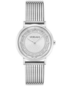Женские швейцарские часы-браслет из нержавеющей стали нового поколения, 36 мм Versace
