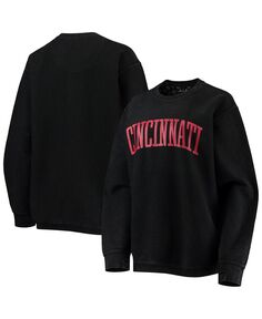 Черный женский черный свитер Cincinnati Bearcats с удобным шнурком в винтажном стиле, базовый пуловер с аркой, толстовка Pressbox, черный