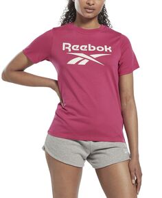 Женская футболка с коротким рукавом и графическим логотипом, XS-4X Reebok