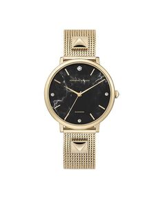 Женские часы с золотистым металлическим ремешком, 36 мм Adrienne Vittadini, золотой