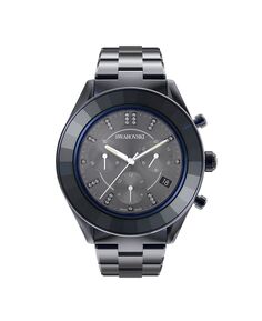 Женские часы Octea Lux Sport, черные часы с браслетом из нержавеющей стали с физическим осаждением паром, 39 мм Swarovski, черный