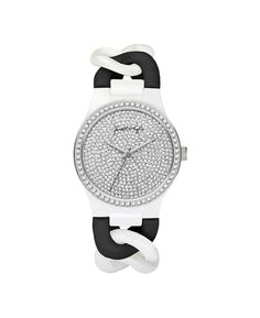 Женские модные черно-белые часы-браслет с керамической цепочкой и цепочкой Kendall + Kylie