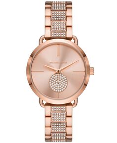 Женские часы Portia с браслетом из нержавеющей стали цвета розового золота, 36 мм Michael Kors, золотой