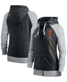 Женская винтажная толстовка с молнией во всю длину San Francisco Giants In Pocket Gym Nike, черный