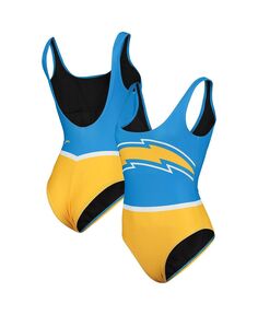 Женский цельный купальник пудрово-синего цвета Los Angeles Chargers Team FOCO