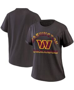 Женская темно-серая футболка-бойфренд в стиле оверсайз Washington Commanders WEAR by Erin Andrews