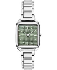 Женские часы Essentials из нержавеющей стали с браслетом 26 мм Seiko, зеленый