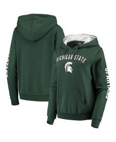Женский зеленый пуловер с капюшоном Michigan State Spartans Loud and Proud Colosseum, зеленый