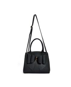 Женская сумка-портфель с двойным бантом LIKE DREAMS, черный